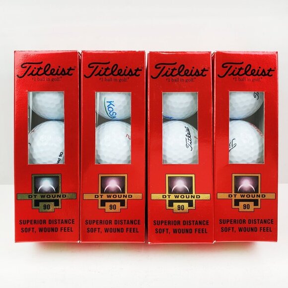 Titleist DT Wound 90 Golf Balls 12 Ct. Dupont Kosa Logos Made USA NOS - Picture 1 of 9